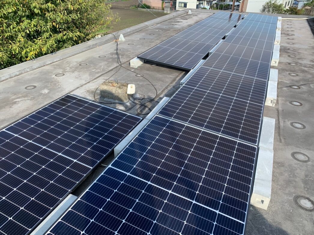 京都府Canadian Solar太陽光発電システムCS3L-375MS施工後の写真