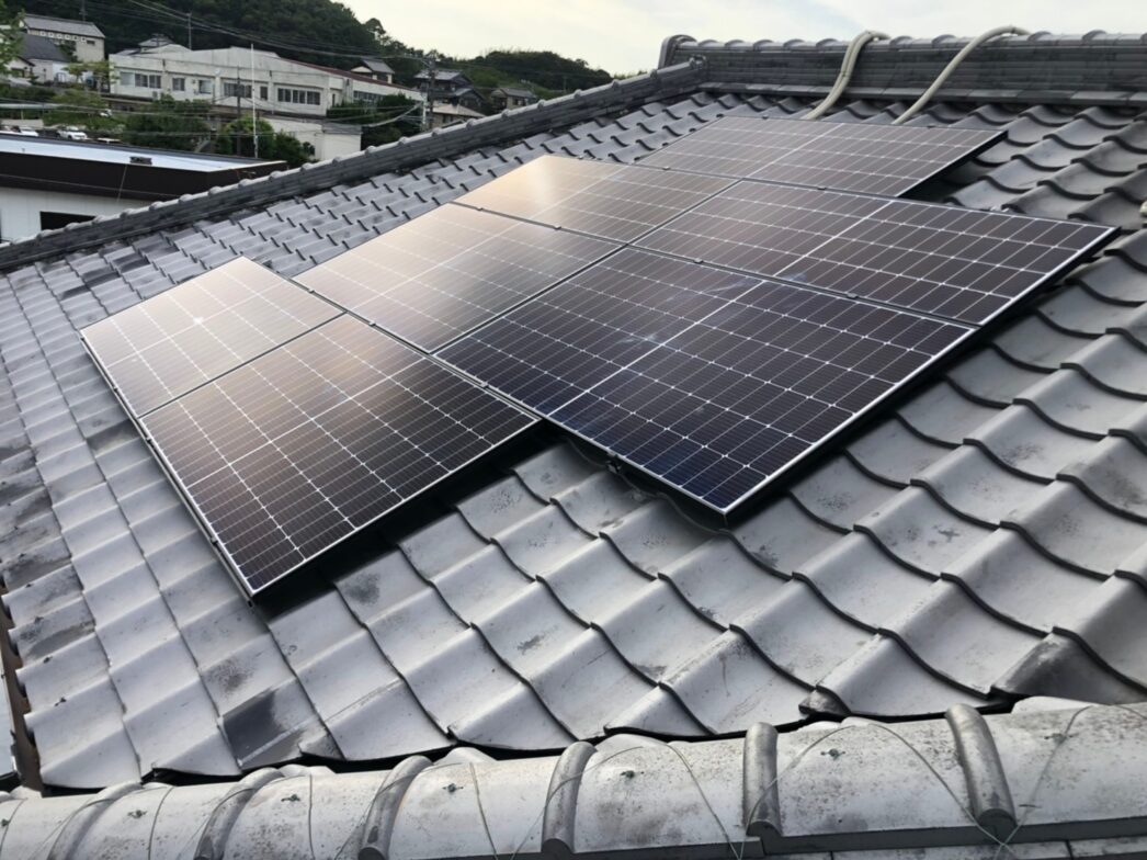 愛知県Canadian Solar太陽光発電システムCS3L-375MS施工後の写真