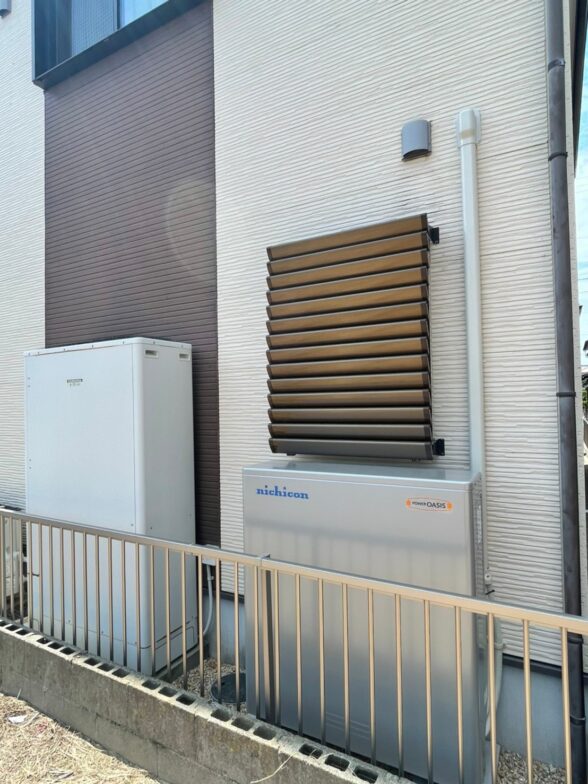 愛知県ニチコン蓄電システムESS-U4M1施工後の写真