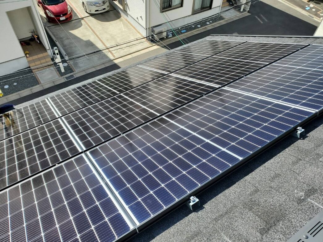和歌山県長州産業太陽光発電システムCS-340B81施工後の写真