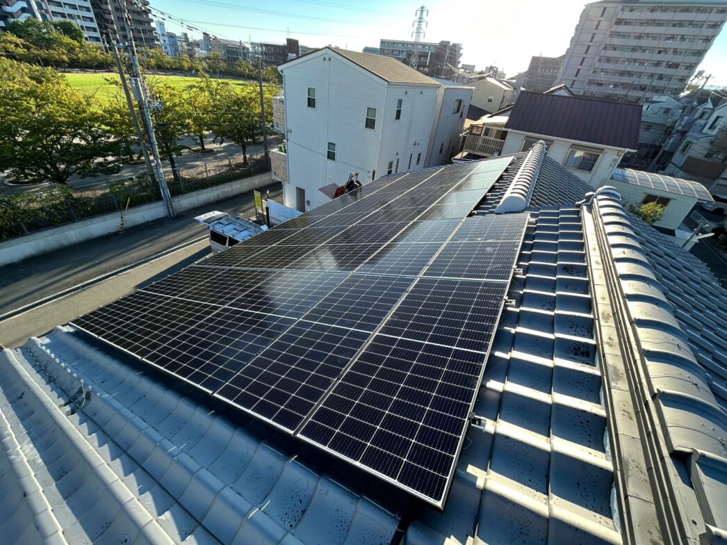 和歌山県Canadian Solar太陽光発電システムCS6R-MS410MS施工後の写真