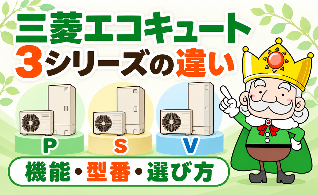 三菱エコキュートのP・S・Vシリーズの違い