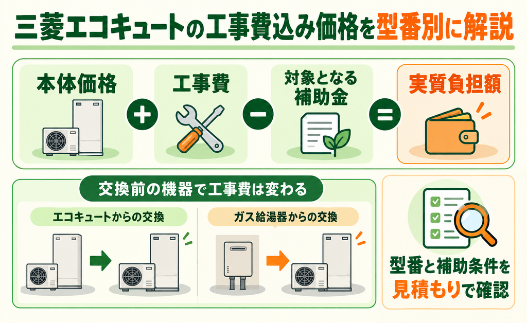 本体価格と工事費から対象補助金を引いて実質負担を確認する方法